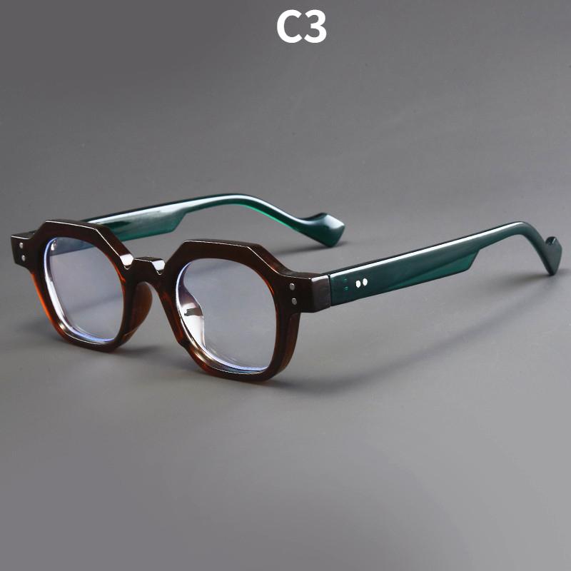 Women's glasses, men's and women's fashion polygonal glasses