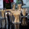 1pc Toothpick Storage Box High-end Transparent Toothpick Container Portable Rectangular Thickened Toothpick Case YQH002