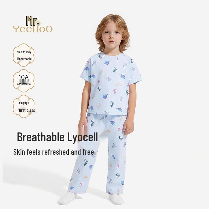 YEEHOO Kids' Breathable Tencel Blend Summer Pajama Set