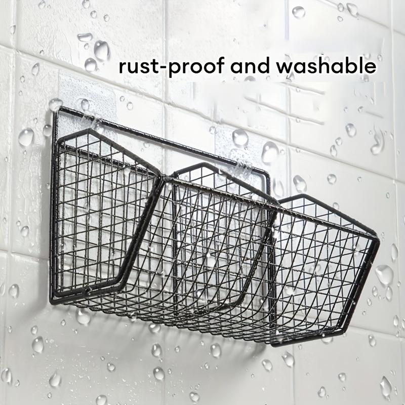 

1 шт. настенная корзина – многоцелевая для чеснока/лука/овощей – прочные контейнеры – идеально подходит для хранения на маленькой кухне/в ванной чёрный