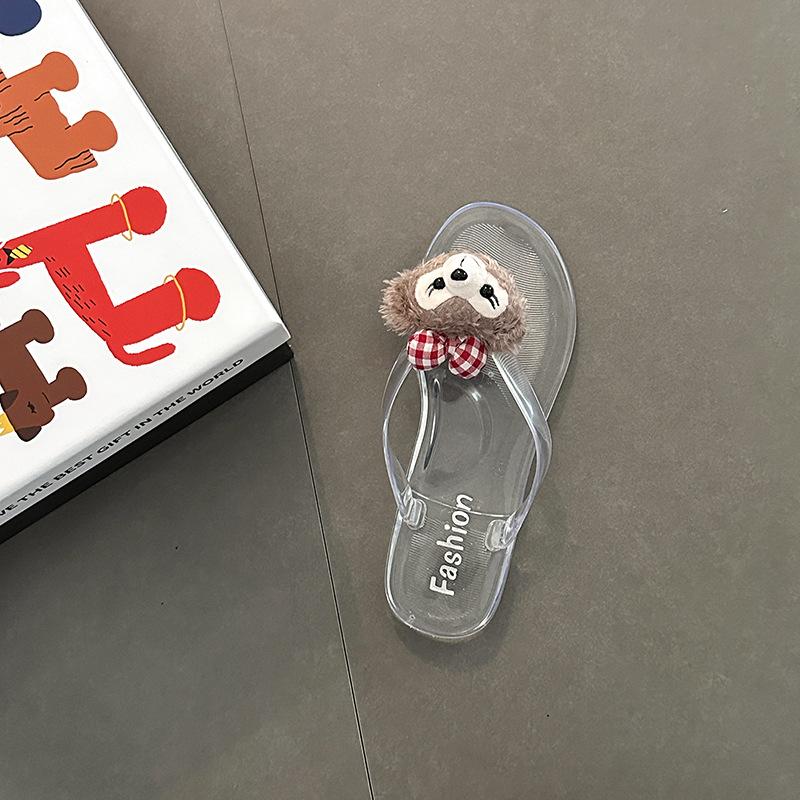 

Fashion flip-flops ladies summer cute casual sandals beach flat bottom cool slippers 41 белый