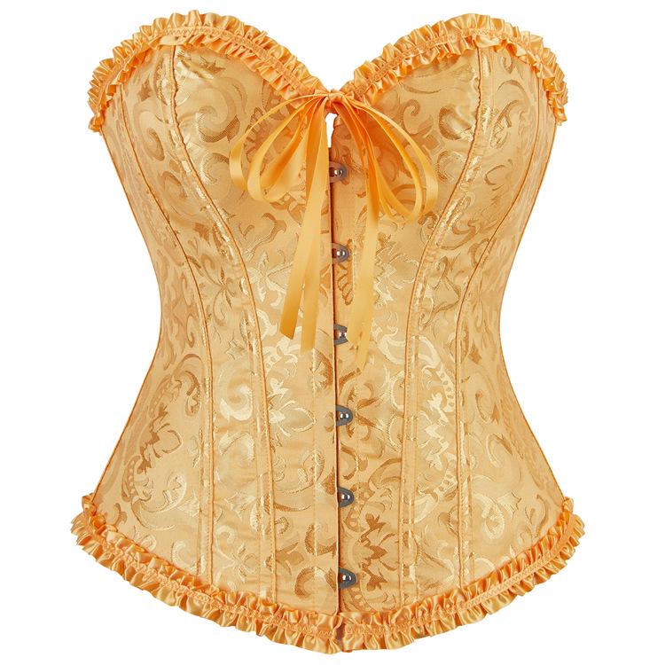 European Size 819 Black Court Corset: Abdomen Control Body Shaper