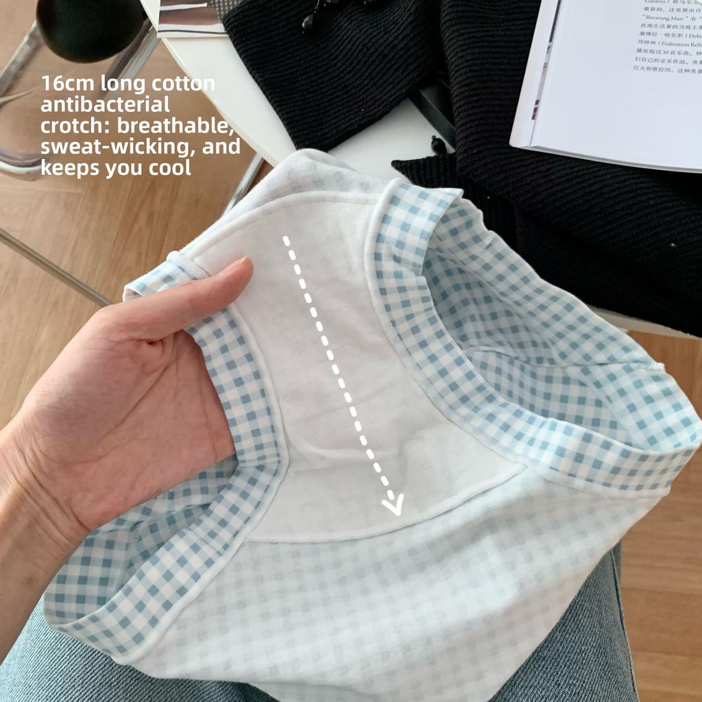 Large Size Ladies Spring and Autumn Small Floral Fresh Cotton Crotch Panties