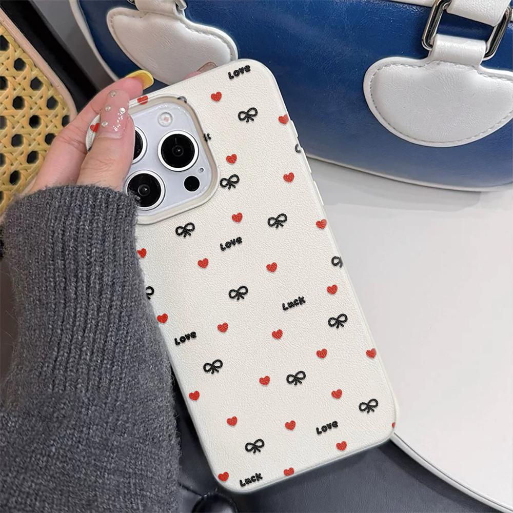 Minimalistyczny Czarny Wzór w Kropki Modny Pełne Krycie Tekstura Liczi Etui na Telefon dla iPhone 17 16 15 14 13 12 11 Pro Max Pokrowiec