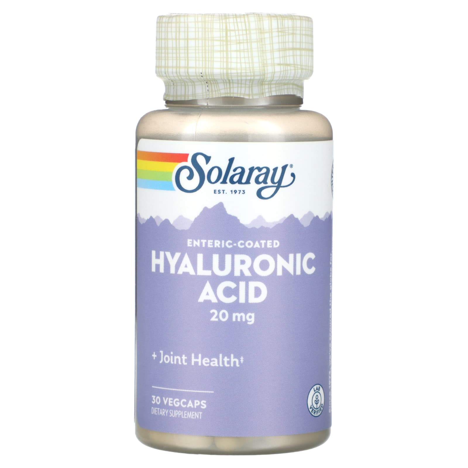 

Enteric Coated Hyaluronic Acid, 20Mg, 30 Veggie Capsules