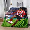 Sunderland AFC Full Twin Lion Crest Print Soft Flannel Throw Blanket Bright Red Warm Sofa Bed Cover For Football Fans