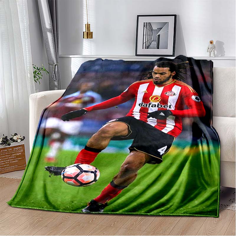 Sunderland AFC Full Twin Lion Crest Print Soft Flannel Throw Blanket Bright Red Warm Sofa Bed Cover For Football Fans