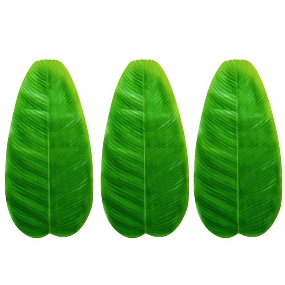 5Pcs Heat Resistant Artificial Banana Leaves Coasters Decor Waterproof Place Mat Anti Skid Simulation Kitchen Placemats