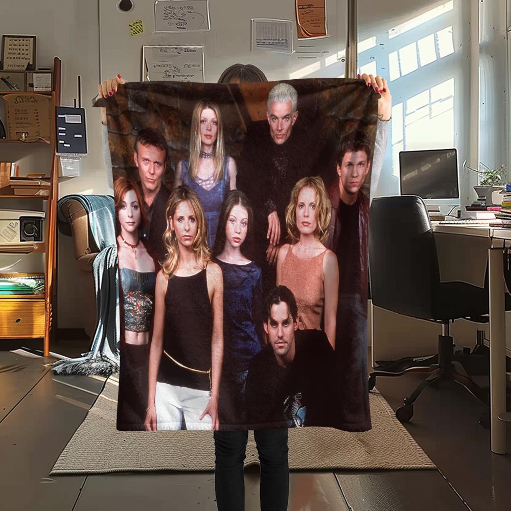 Buffy the Vampire Slayer,pattern Flannel Blanket, High Quality Comfortable for All Seasons, Home Decor, Warmth and Comfort, Perfect for Gifts.