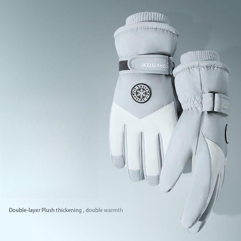 

Ski Gloves Ladies Gentlemen Waterproof Padded Thickened Cotton Warm Windproof Outside Athletic Activities Scholars Biking Motorcycle High Quality Men