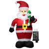 LED Inflatable Cute Air Blown Up Toy Illuminated Santa Claus Ornament Lighted Giant Model Ornament for Xmas Garden Party Decor