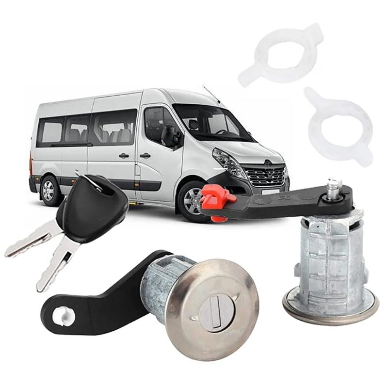 Left Right Car Door Lock Cylinder with Two Key for MOVANO 1998-2016 7701470944 7701470945 256522 256523