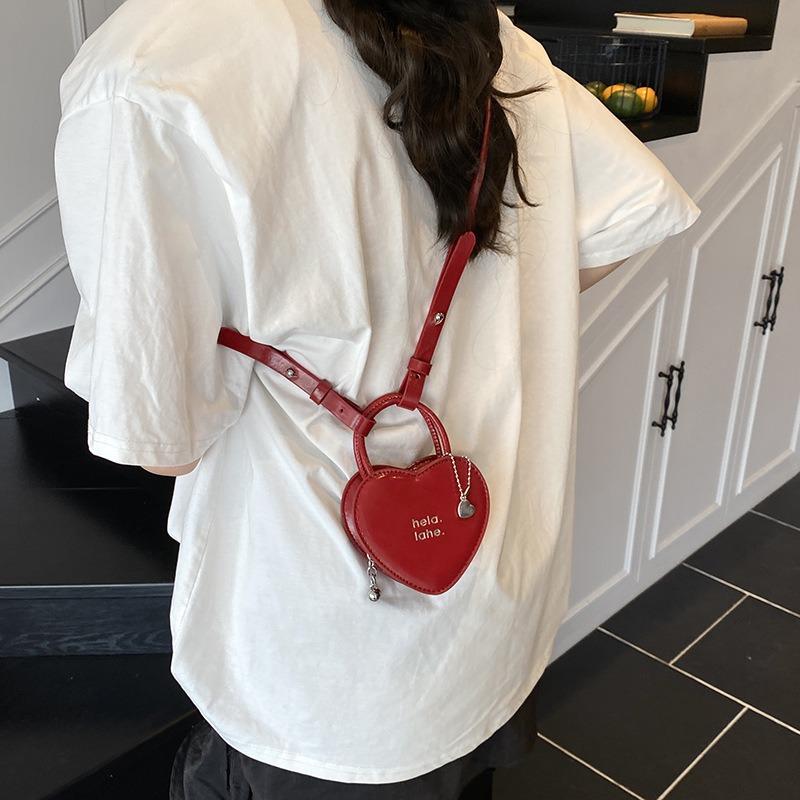 Nischenmode Liebe Mini Lippenstifttasche Damen Sommer neu einfach und vielseitig Messenger Bag