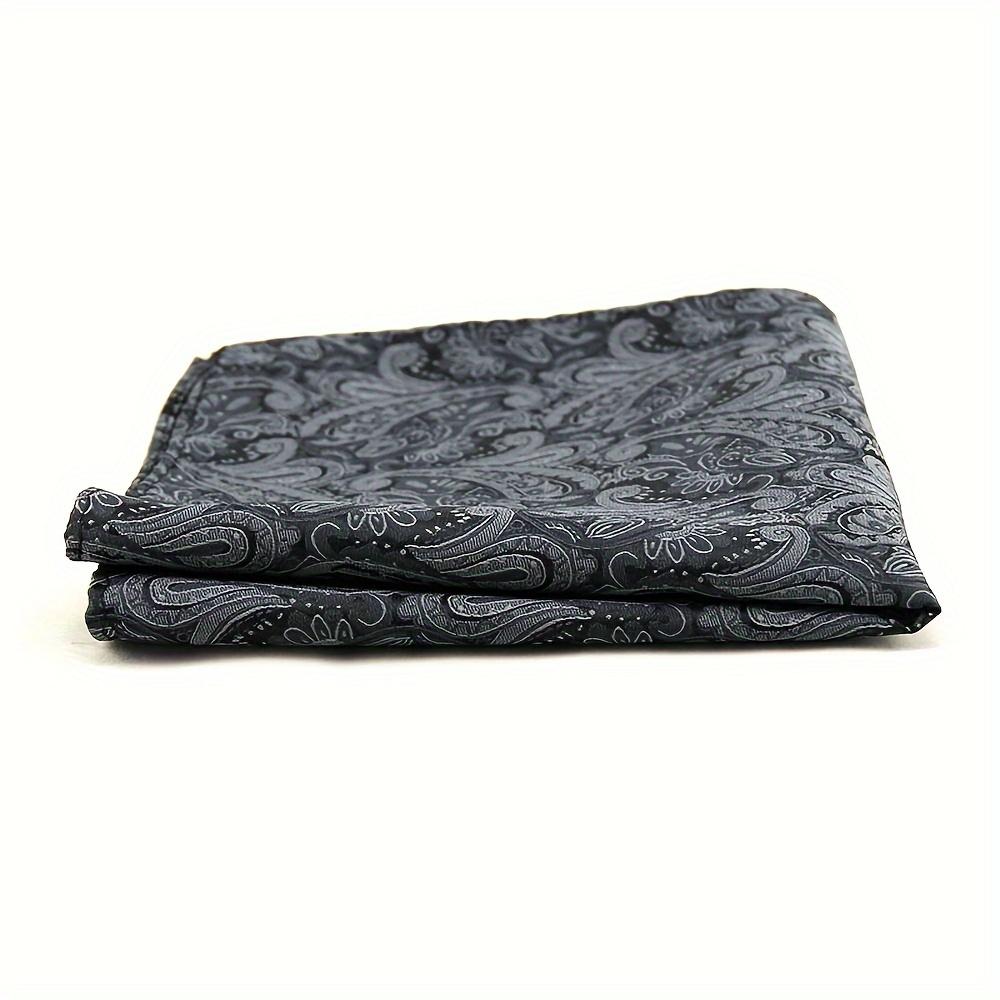 2.2Inch Square Handkerchief With Paisley Pattern, Oversized Pocket Square, Stylish Men'S Casual Party And Banquet Suit Accessory