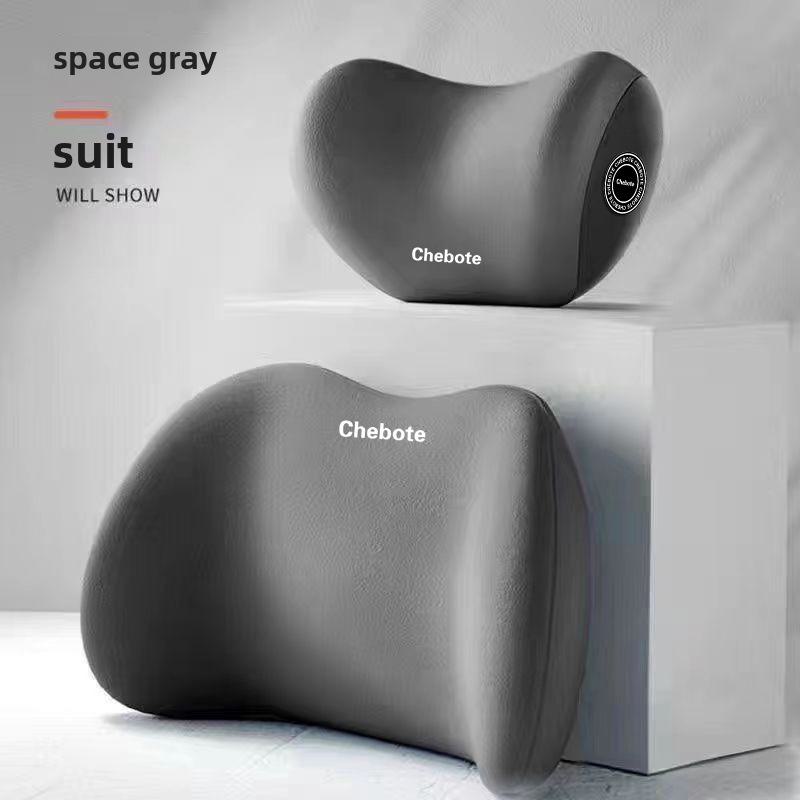 Memory Foam Lumbar Support Set for Car Headrest and Neck Support while Driving