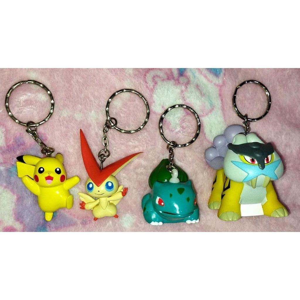 Used Pokemon Figure Keychain Victini Pikachu Best Wishes