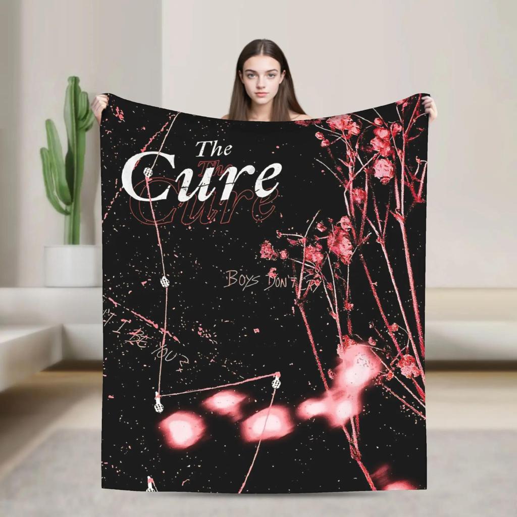 THE CURE Band Flannel Blanket Super Warm Throw for Home Decor Soft Fluffy Bedspread Sofa or Bed Cover