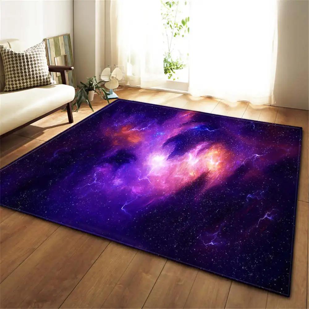 Universe Planet Living Room Rug Hallway Carpets Boys Kids Play Nebula Galaxy Bedroom Bedside Rug Kitchen Bathroom Floor Mat