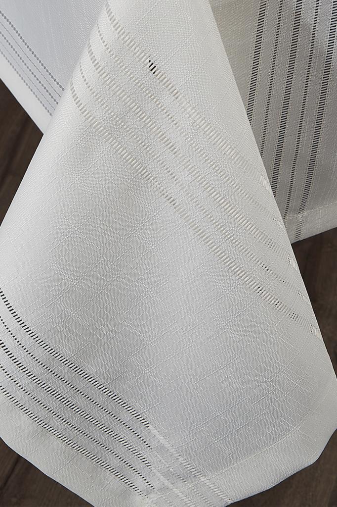 Corver Dinner/Launch Set 26pcs, Tablecloth 160x220, Runner, Napkins, Rings Cream