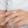 Rainbow Moonstone Oval Statement Ring, 925 Sterling Silver Jewelry, Minimalist Boho Stacking Ring for Women