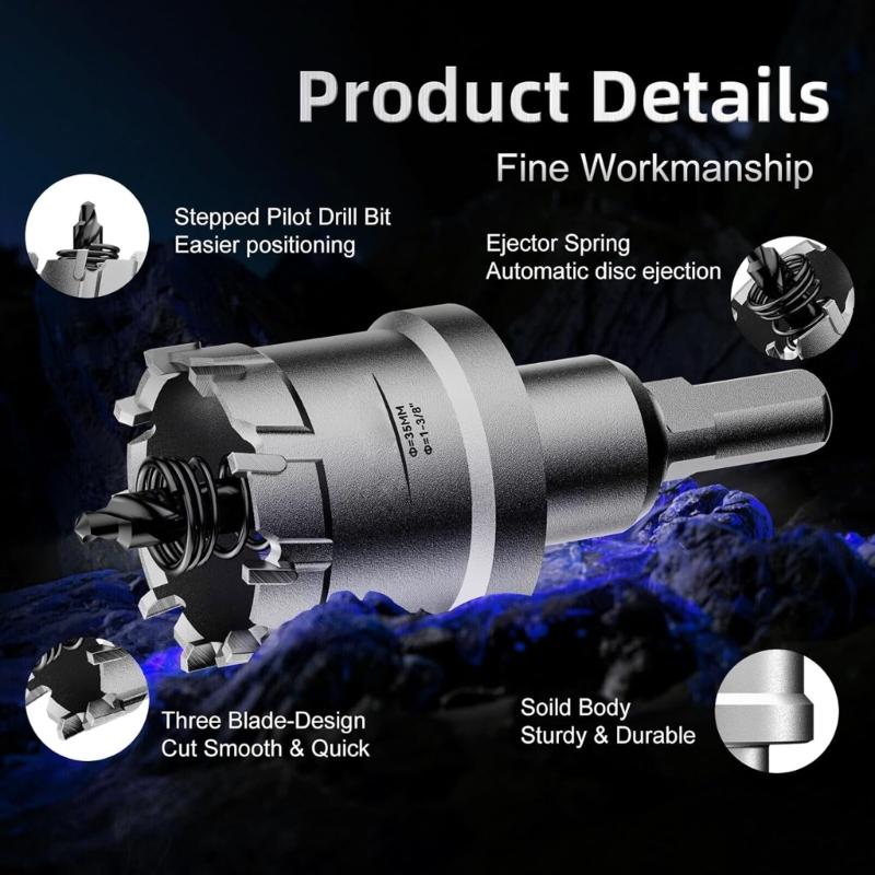 Aluminum Hole Cutter 100mm Carbide Hole Saw Metal Cutting Tool For Steel Copper Plastic Materials