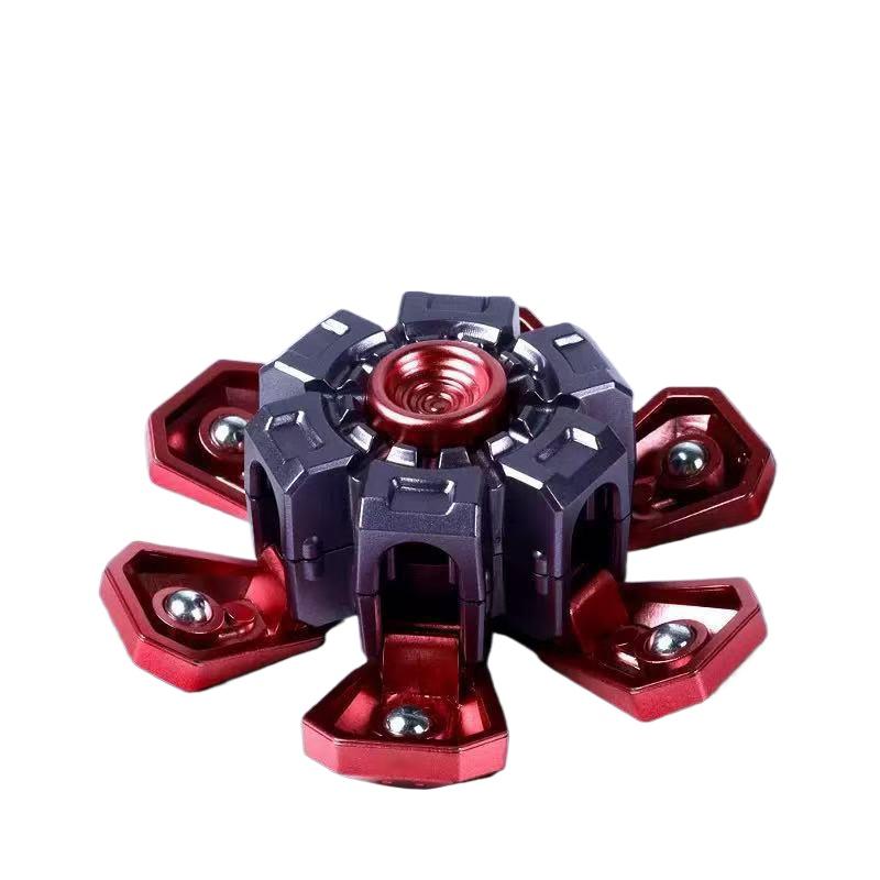 Creative Transformable Finger Mecha Fidget Spinner Tech Aesthetic Mechanical Transformation Fidget Toy for Children Gift красный