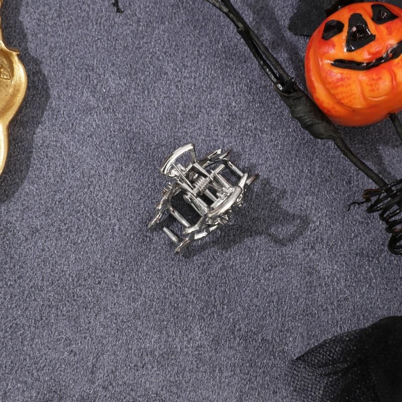 5 Piece Halloween Skull Arachnid Hair Clip Zinc Metal Costume Hair Accessories For Kids Adults Party Cosplay