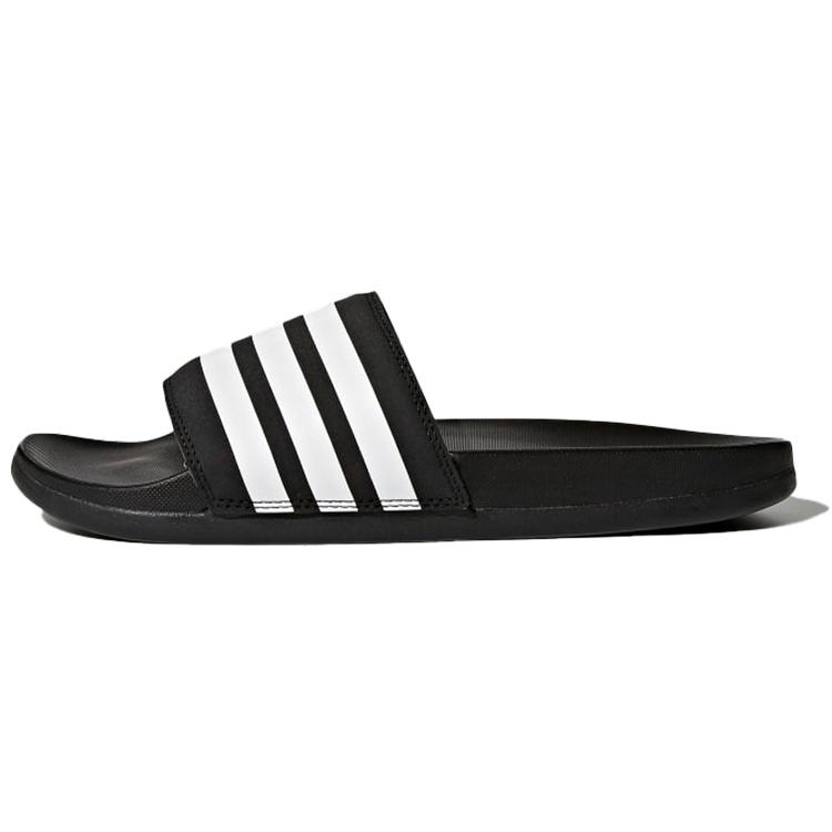 adidas Womens Adilette Comfort Slides 'Core Black White' (women's Sizes) Core Black / Cloud White / Core Black Slide Slippers AP9966