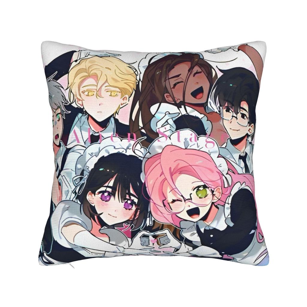 Alien Stage Anime Square Pillow Cases Cushion Cover Funny Zipper Decorative Pillowcase for Home 40x40cm