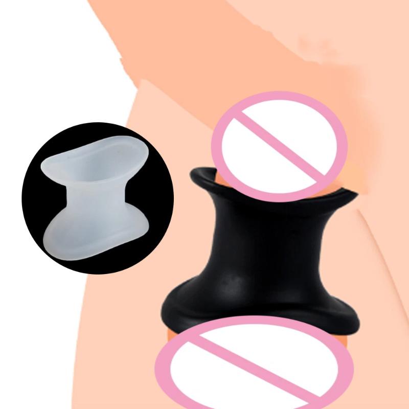 Silicone Reusable Penis Rings Testis Restraints Soft Cock Rings Delay Ejaculation Sex Toys For Men