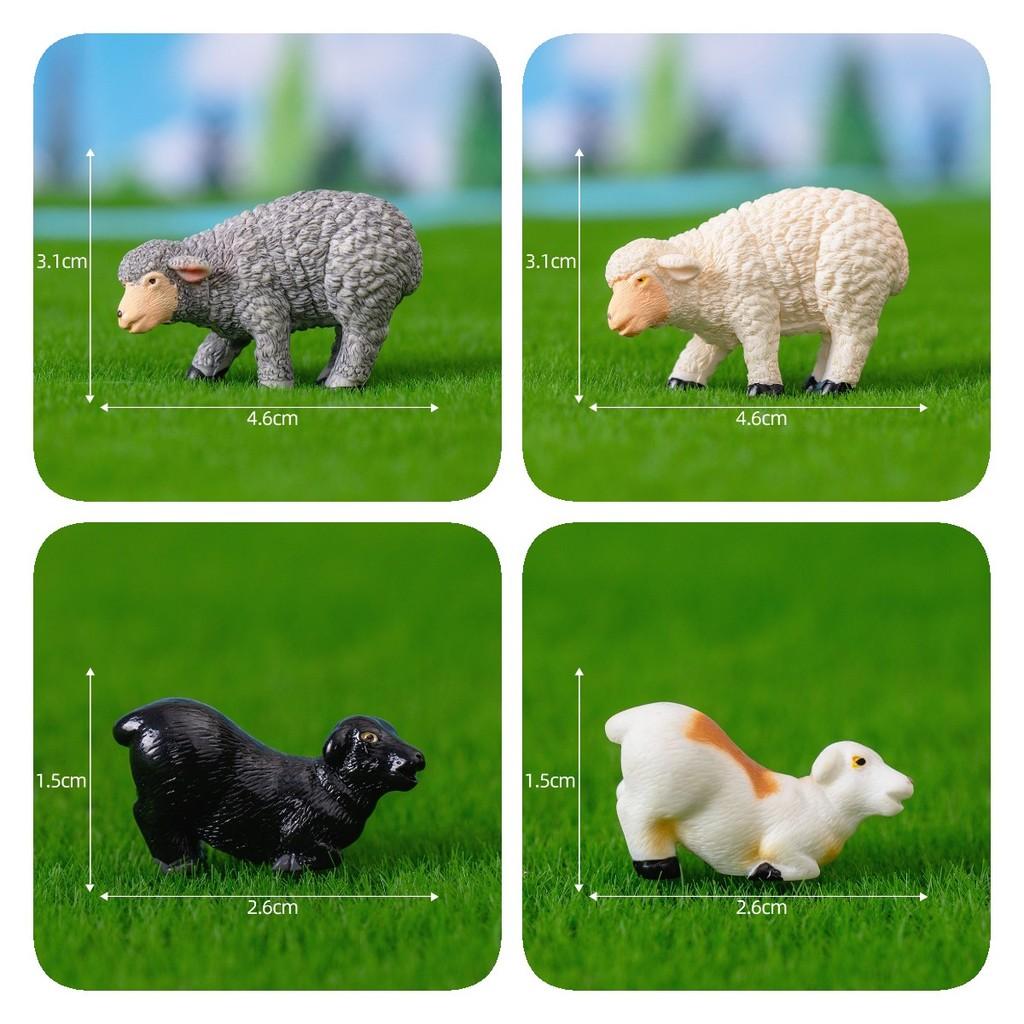 Realistic Resin Sheep Figurine Ideal For Fairy Garden Or Farm Scene Decoration