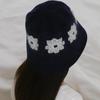 Women's Flower Pattern Wool Knit Autumn Picnic Bucket Hat