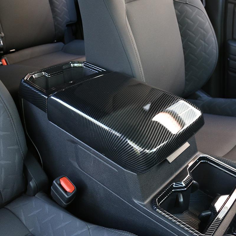 Central Console Armrest Box Protective Cover For Toyota Tacoma 2025+ ABS Material Carbon Look Interior Upgrade Car Accessories