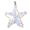 Star Pendant In Opalite Pearl Chips + Chain