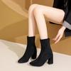 Fashion Women Slim Ankle Boots Fashion Elegant Pointed Toe Shoes Autumn High Heel Women's Short Booties 2025 New