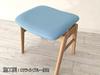 stretchable synthetic leather fabric dark 122 x 44 cm Flame-retardant, [Denim-like, blue]