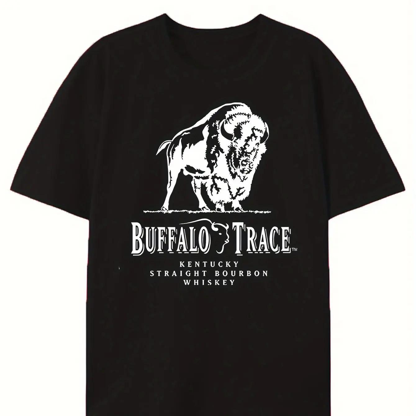 

Buffalo Trace Bourbon Whiskey Men s T-Shirt Black Casual Short Sleeve Round Neck Soft Cotton Relaxed Fit Perfect for Summer Fall L