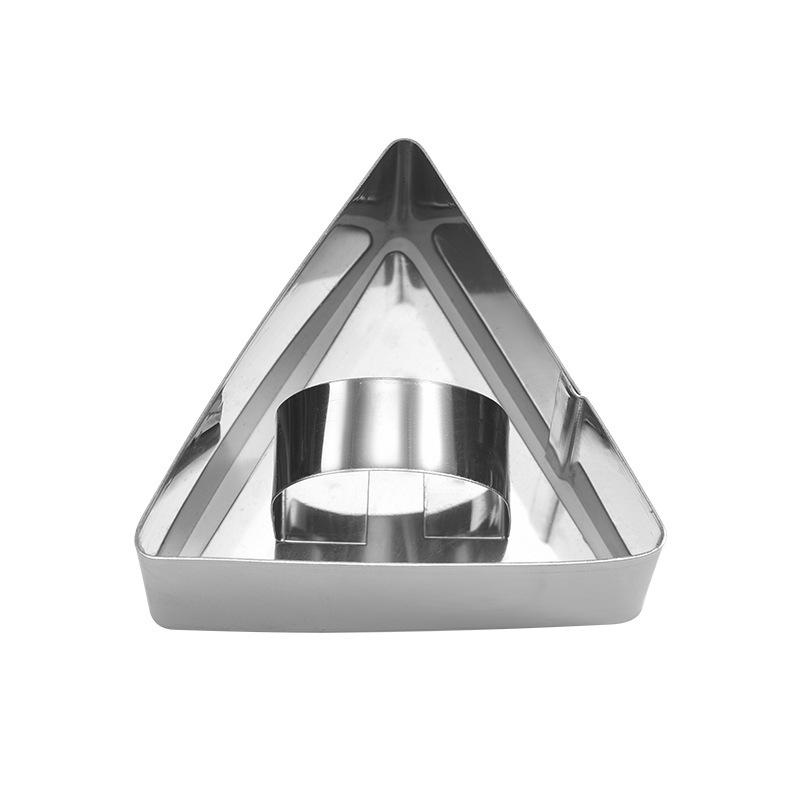 Stainless Steel Heart-Shaped Cake Mold with Push Plate - Mousse, Taro, Rice Ball & Sushi Tool
