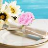 Garneck 12pcs Artificial Flower Napkin Rings Pink Rose Napkin Holder Handmade Floral Napkin Rings Wedding Napkin Holder Table Decoration for