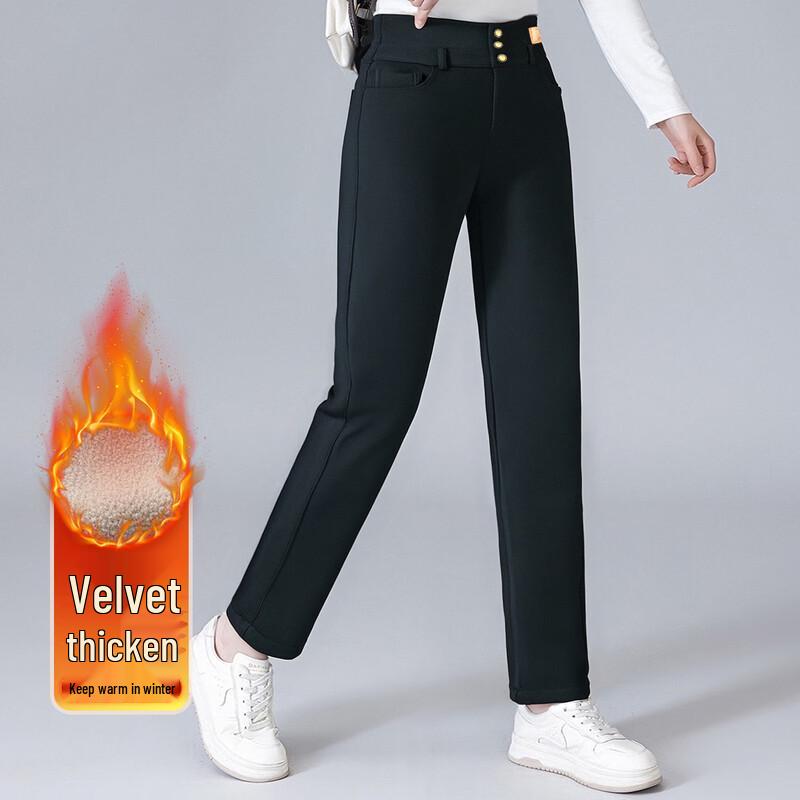 

Paster Women s Plush-Lined Warm Straight-Leg Casual Pants 3XL