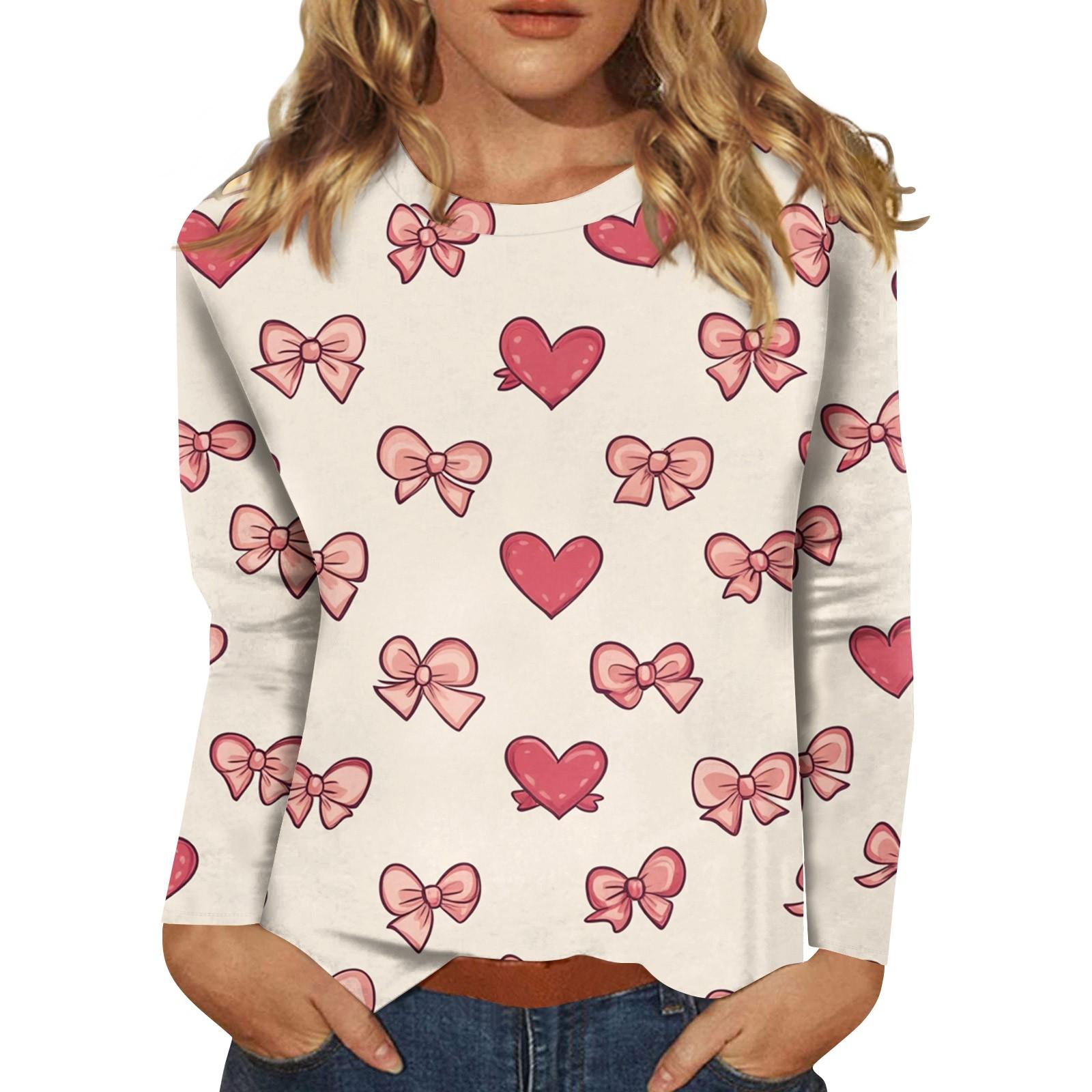 

Женская мода повседневный топ с длинным рукавом и круглым вырезом с цветочным принтом XL