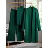 Womens Oversized Knit Set: Open Front Cardigan Turtleneck Top Wide Leg Pants Casual Chic Outfit 2025