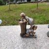 1 Pcs Boy And Girl Water Play Ornaments Sculptures 10cm High Retro Gardening Crafts Home Decor New Products Outdoor Decoration