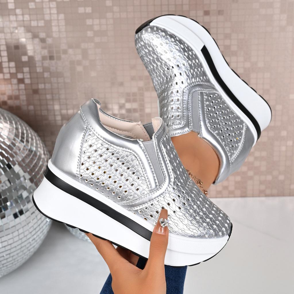 Plus Size Shoes for Women 35-42 Autumn Fashion Platform Wedges Slip On Casual Shoes Zapatos De Mujer Flats Women Footwear