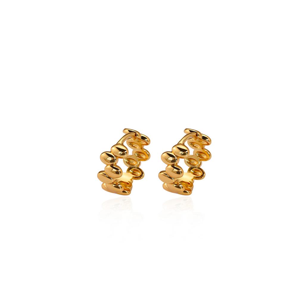 Classic Double Hoop Earrings for Women Chunky Stainless Steel Gold Earring Trend New in Minimalist Pendientes Jewelry