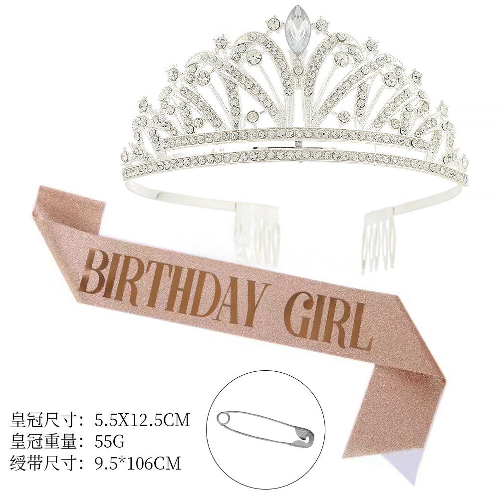 New Alloy Children's Crown Premium Princess Love Insert Comb Hair Accessories Bridal Pearl Birthday Crown