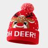 Colorful Dazzling LED Christmas Hat Holiday Pompom Ball Knitted Winter Beanie for Adults and Children Festive Party Hat