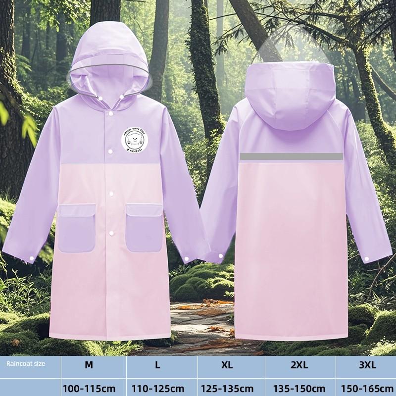 Kinder-Regenmantel Jungen mit Schultasche Kinder Ganzkörper Wasserdicht Baby Kindergarten Grundschüler Spezieller Poncho für die Schule