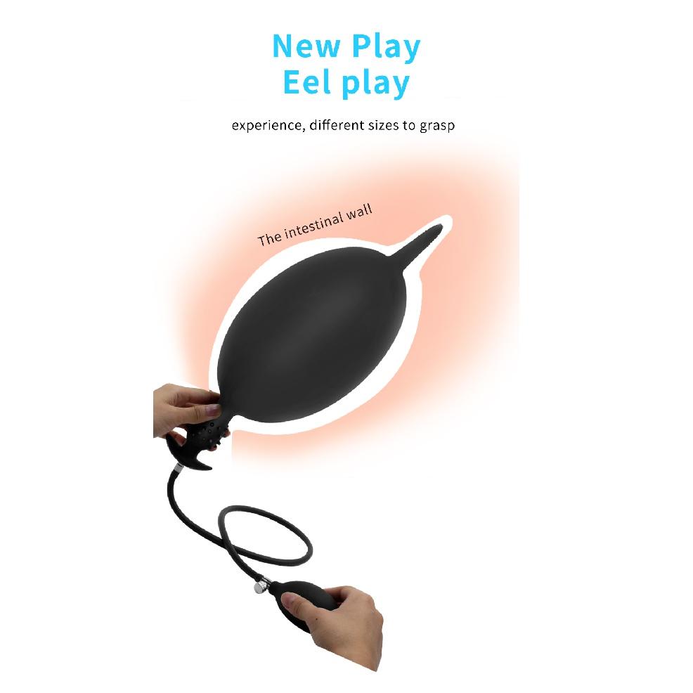 16/18cm Inflatable Anal Pump Enlargement Of Anus Dilator Vagina Massager Sex Toys Silicone Butt Plug For Wearing Prostate