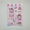 1/9pcs Korean Sweet Cool Girl Stickers Cute Cartoon Anime Girl Stickers Journal Diary Notebook Scrapbook Diy Decorative Stickers